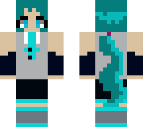 updated hatsune miku with a ponytail