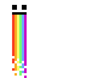 white blob rainbow barf