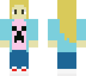blond girl with pink t-shirt