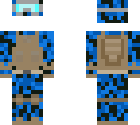 blue military combat uniform ( suggested by cyberx3m, thx  )