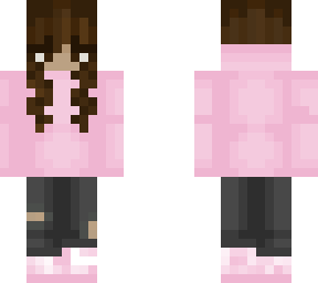 brunette cute girl pink outfit