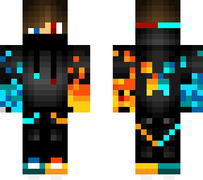 fire and ice skin with hoodie