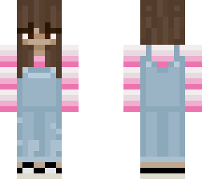 girl in overalls