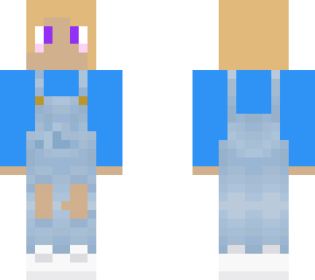 girl with overalls and beautiful hair