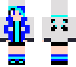 girl wolf blue