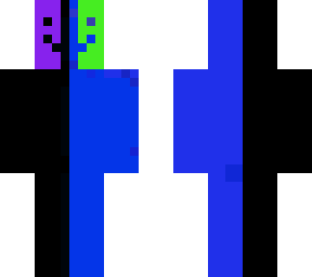 half blue half black