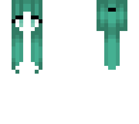 minty ponytail green hair base female