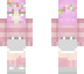 pink sweater, skirt girl