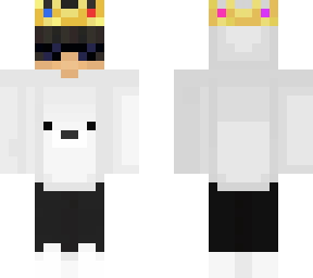 polar bear hoodie with crown sunglasses and crown