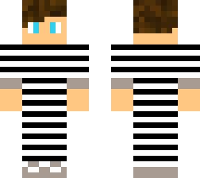 prisoner skin with stripes suit