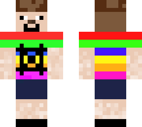 rainbow retro tshirt with half pant