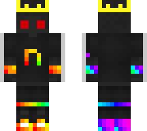 rambow skin with red eyes