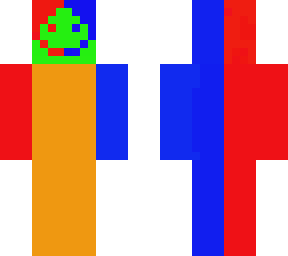 red blue orange green