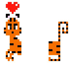 tiger pixal art
