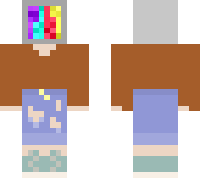 tv head with orange shirt