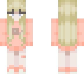 blonde girl, pink snail sweater