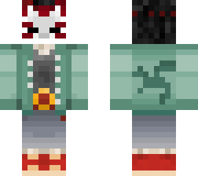 cat mask and dragon jacket