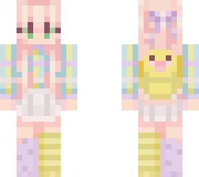 comfy pastel sweater girl skin with socks and backpack