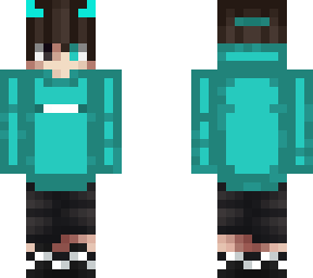 cyan boy wit horns