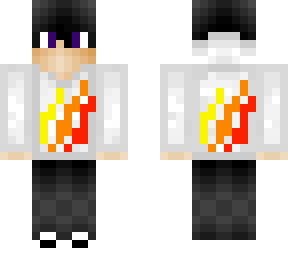 edited white flame hoodie