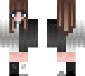 girl in black and white shirt