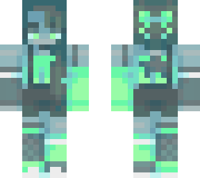 green neon girl