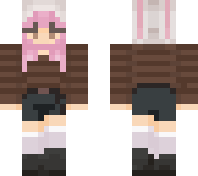 indie egirl pink hair bunny girl