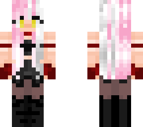 pink and white hair