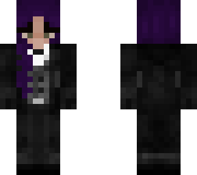 purple hair suit
