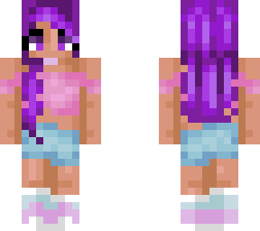 purple haired girl