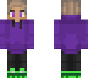 purpled with green shoes