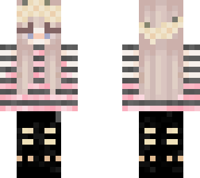 stripe shirt flower crown girl :]