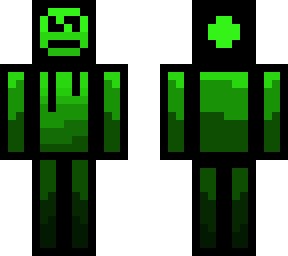 alien with hoodie- fade (green and black)