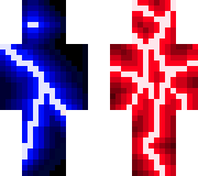 blue and red lightning