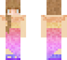 brown hair girl with rainbow dress