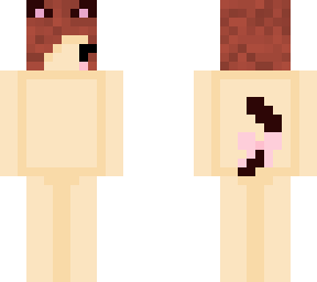 cat girl short brown hair template