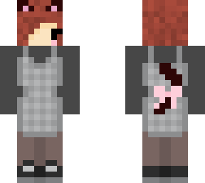 dark plad dress model
