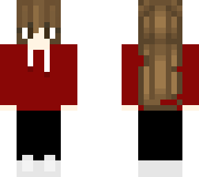 dark red hoodie girl