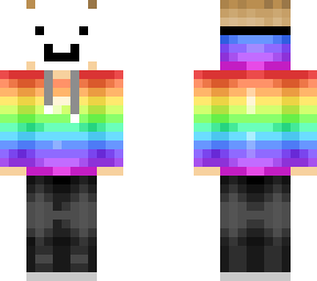 dream mask with unbiasedjurors blond hair rainbow hoodie