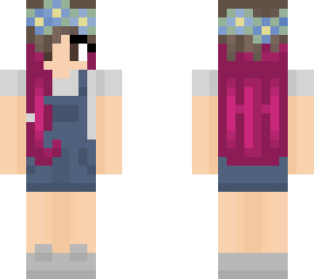 flower crown + overalls
