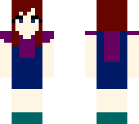 girl with overalls.(purple)