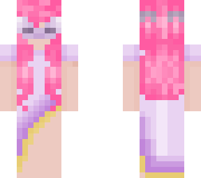 masquerade girl with pink hair (read desk)