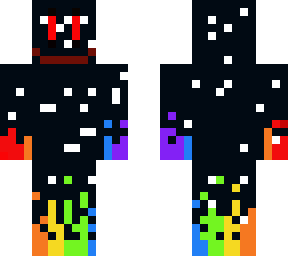 Rainbow Creepy guy | Minecraft Skin