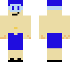 swimming boy and stone agent