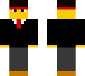 a man with a red tie and a black tophat with red lining