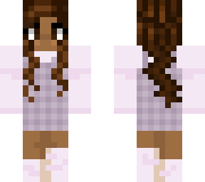 black girl with purple plaid dress