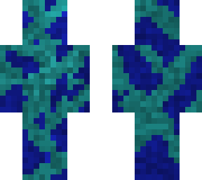 blue and green faceless