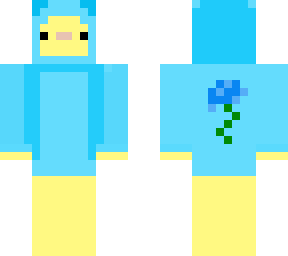 blue flower jacket duck
