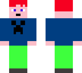 boy with blue creeper hoode