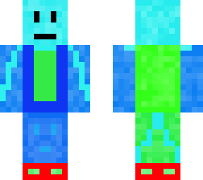 bright blue parkour person